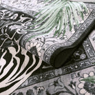 Rava Washable Wild Tiger Black Rug Area Rugs Lahome