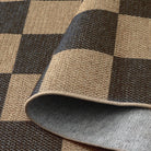 Colette Washable Checkered Easy Jute Black 3x5 Indoor/Outdoor Rug Clearance Rugs Lahome