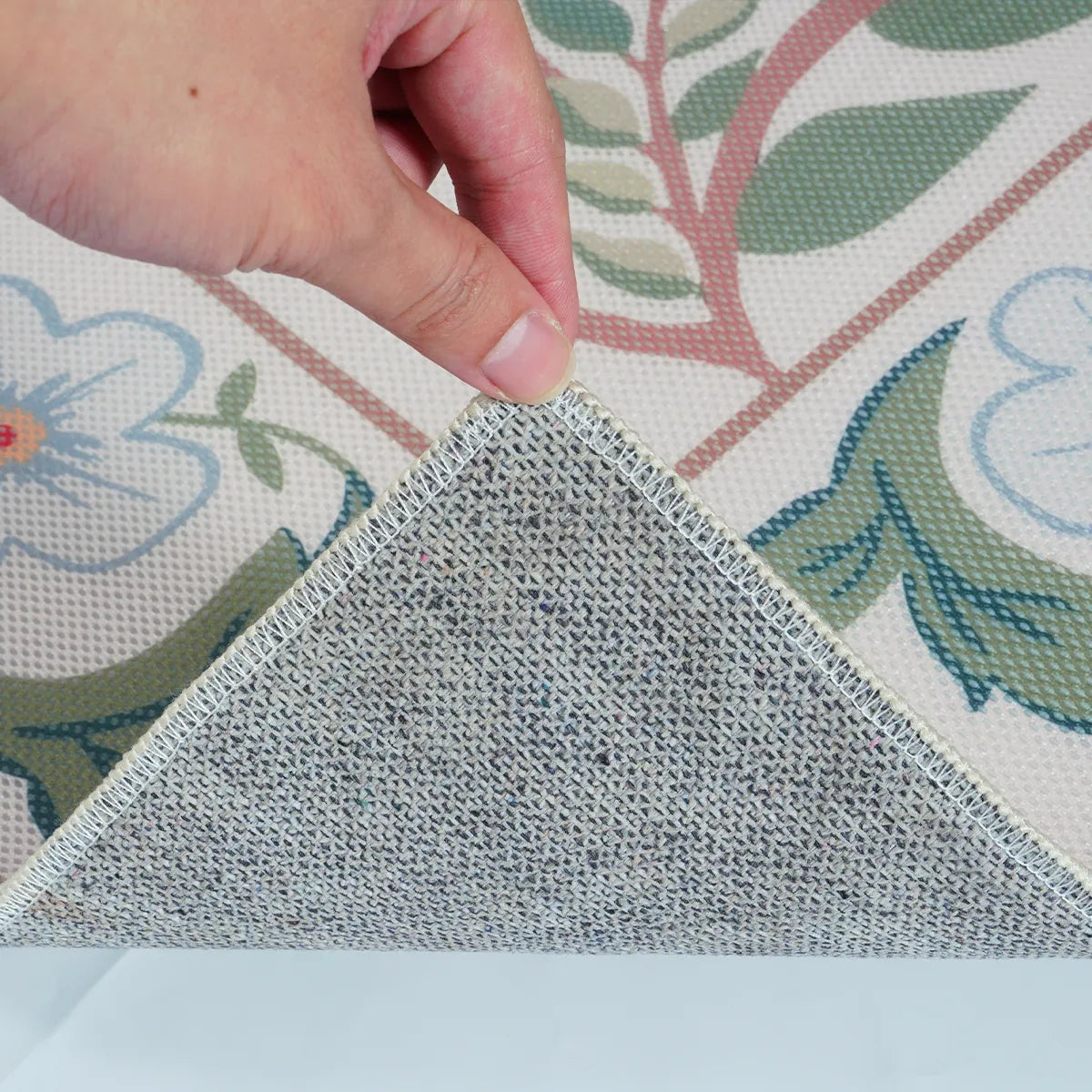 Fleurie Washable Boho Floral Cream Indoor/Outdoor Area Rug Area Rugs Lahome