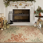 Perle Christmas Washable Crystal Snowflake Colorful Rug Area Rugs Lahome 4' x 6'