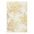 Perle Christmas Washable Crystal Snowflake Gold Rug Rugs Lahome