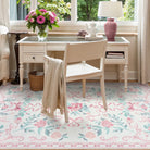 Rosabel Washable Floral Bows Pink Rug Area Rugs Lahome