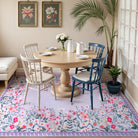 Solene Washable Modern Blooming Floral Garden Purple Rug Area Rugs Lahome