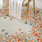 Solene Washable Modern Blooming Floral Garden Yellow Rug Area Rugs Lahome