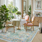 Giverny Washable Maximalism Vintage French Floral Light Green Rug Rugs Lahome