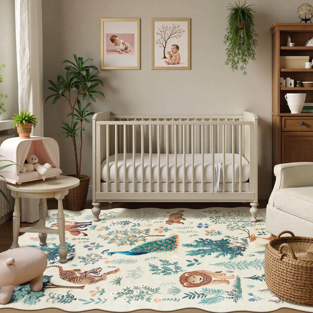 Javelle Washable Jungle Animal Fauves Beige Rug Area Rugs Lahome