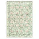 Liliane Washable Vintage Floral Green Rug Rugs Lahome
