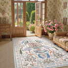 Maison Washable French Manor Floral Beige Area Rug Area Rugs Lahome