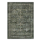 Margot Washable Vintage Distressed Dark Green Rug Area Rugs Lahome