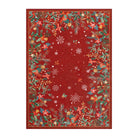 Nolan Christmas Washable Modern Blooming Floral Garden Red Rug Area Rugs Lahome