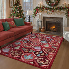 Pascal Christmas Washable World Moroccan Red Rug Area Rugs Lahome