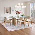 Rosabel Washable Floral Bows Pink Rug Area Rugs Lahome
