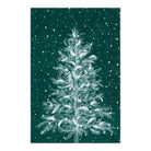 Velours Christmas Washable Tree and Snowflake Green Rug Area Rugs Lahome
