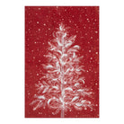 Velours Christmas Washable Tree and Snowflake Red Rug Area Rugs Lahome