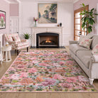 Vernay Washable Forest Woodland Pink Runner Rug Area Rugs Lahome