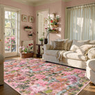 Vernay Washable Forest Woodland Pink Runner Rug Area Rugs Lahome