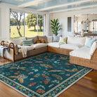 Vionnet Washable Modern Parisian Insect Green Rug Area Rugs Lahome