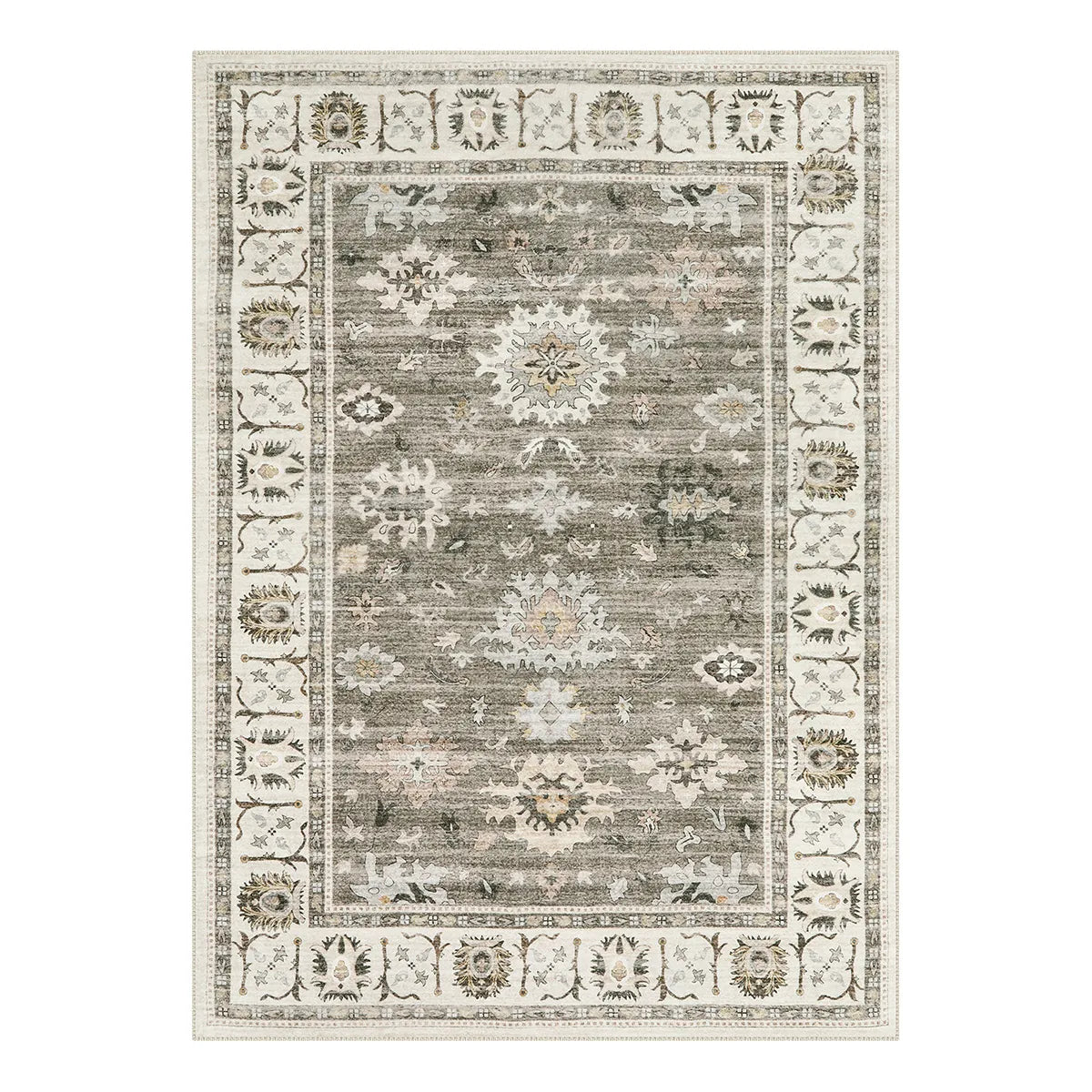 Clearance Baye Washable Distressed Vintage Boho Chic Brown Rug Clearance Rugs Lahome