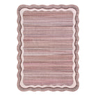 Estelle Washable Modern Abstract Bordered Scalloped Pink Rug Clearance Rugs Lahome