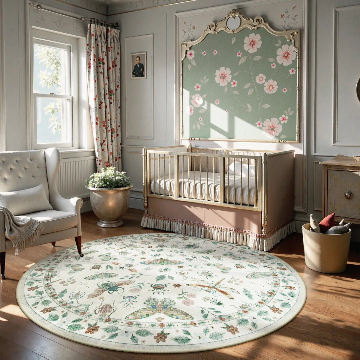 Vionnet Washable Modern Parisian Insect Beige Rug1 Clearance Rugs Lahome