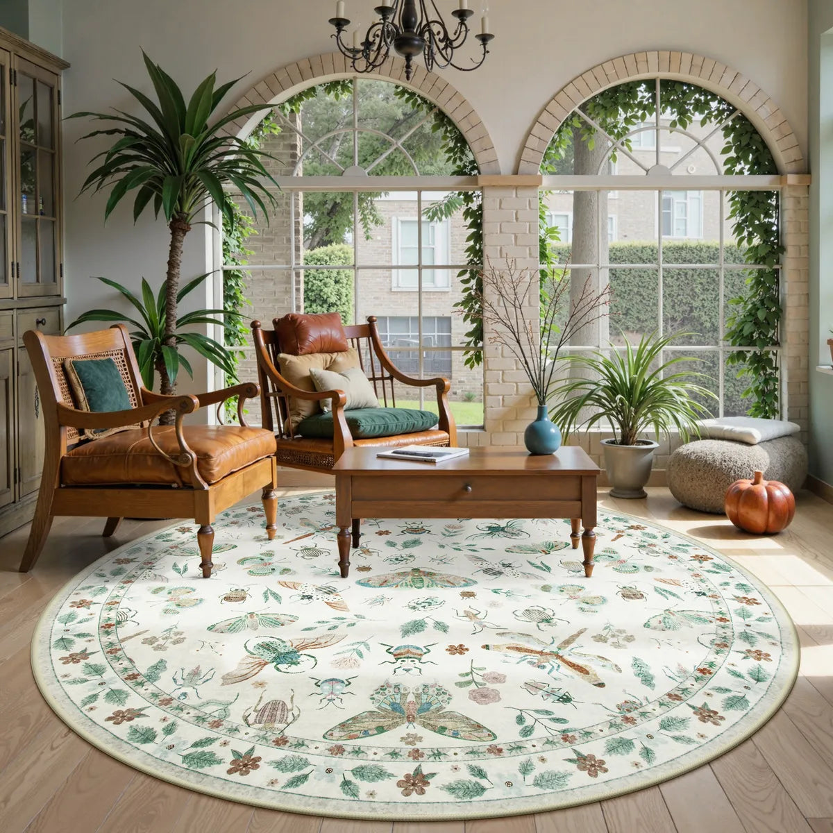 Vionnet Washable Modern Parisian Insect Beige Rug1 Clearance Rugs Lahome