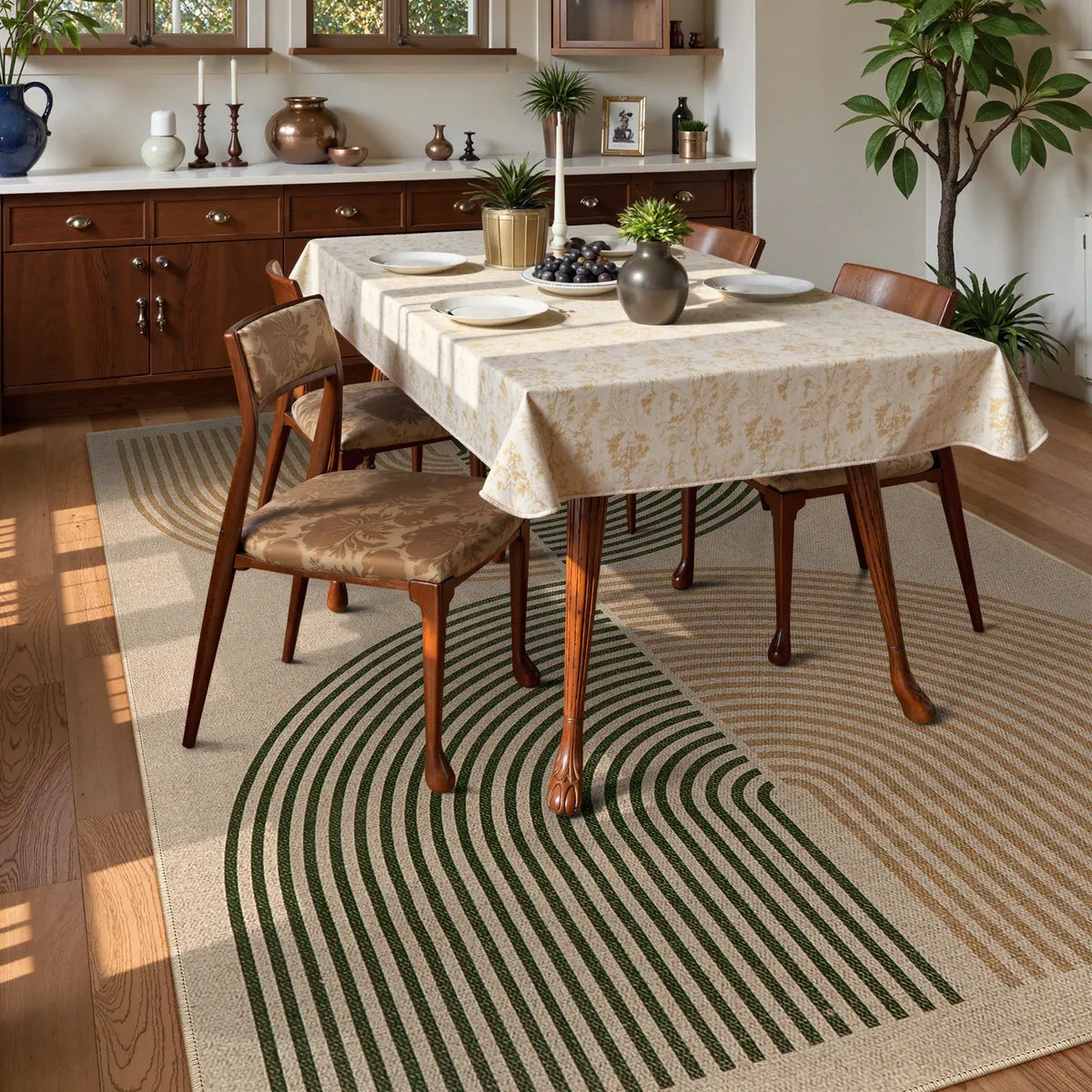Enfys Washable Modern Rainbow Easy Jute Natural/Beige Indoor/Outdoor Rug Clearance Rugs Lahome