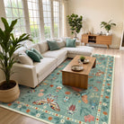 Vionnet Washable Modern Parisian Insect Light Green Rug Area Rugs Lahome