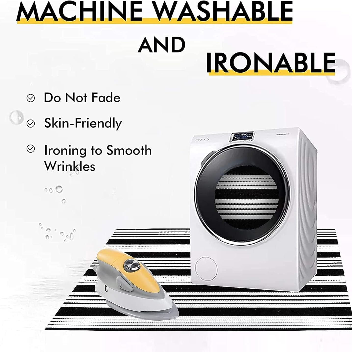 Lahomerugs Black & White Outdoor Rug 3x5 Cotton Hand-Woven Striped Porch Rugs Machine Washable Entryway Rug Indoor Outdoor Area Rug Front Door Rug Floor Mat for Farmhouse/Living Room/Home Entrance Door mats Lahomerugs Lahome