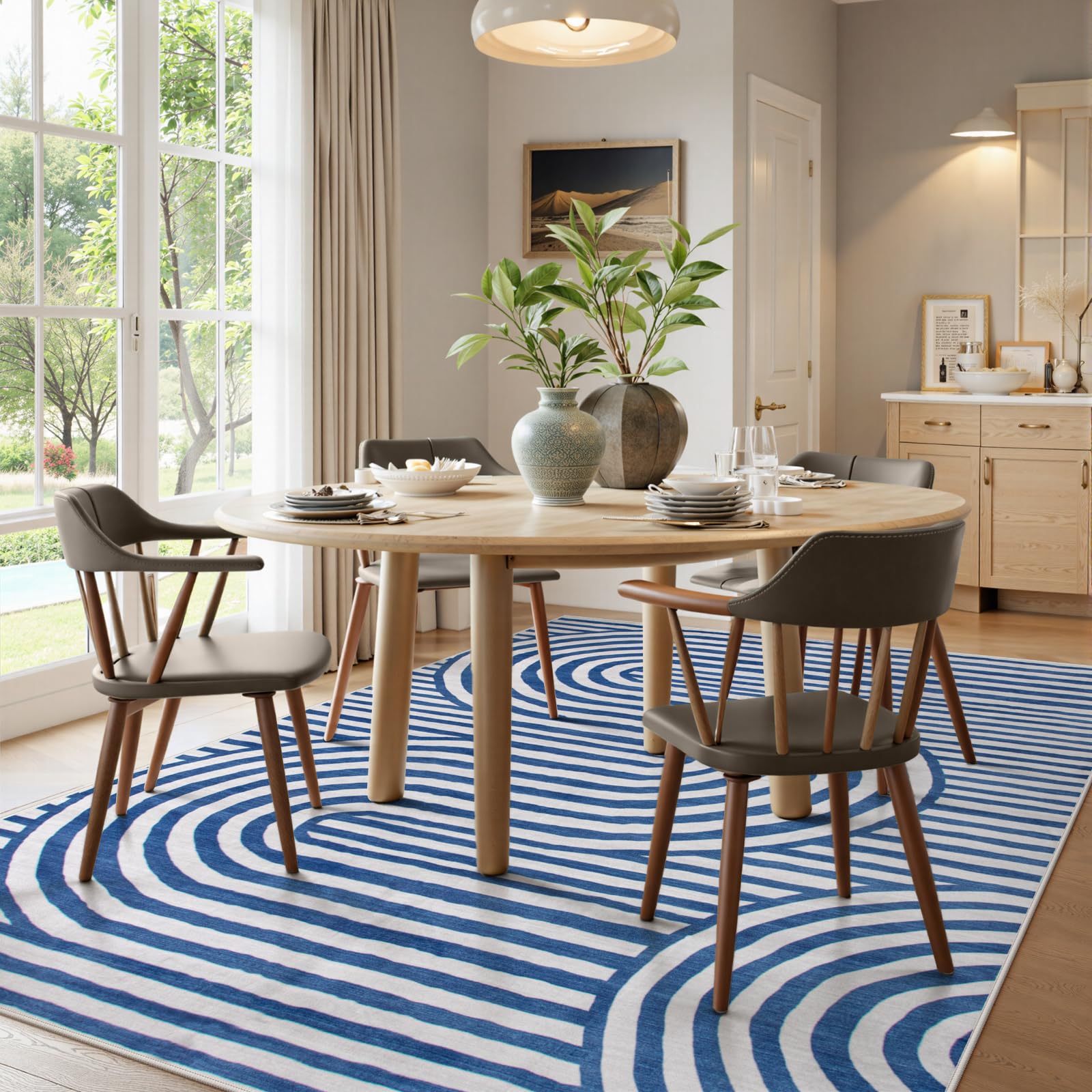 LahomeGlobal Modern 8x10 Area Rugs, Non-Slip Soft Green Rugs for Living Room,Ultra-Thin Bedroom Rug Washable Stain Resistance,Non-Shedding Large Carpet for Office Dining Room Kids Playroom Rug(8'X10',Green) LahomeGlobal Lahome