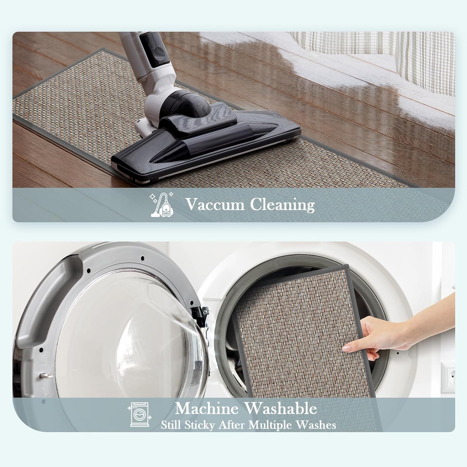 Lahomerug Stair Treads Non Slip 15PCS 8"x30" Linen Stair Runner, Self-Adhesive Peel and Stick Stair Treads for Wooden Steps, Washable Anti-Slip Backing Indoor Staircase Step Treads for Kids Elders Dogs, Anti-slip floor mats for use on staircases Lahomerug Lahome