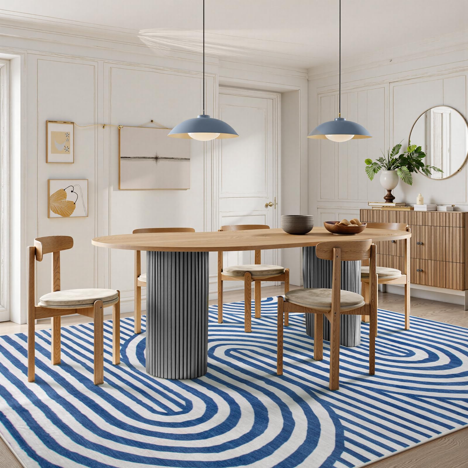 LahomeGlobal Modern 8x10 Area Rugs, Non-Slip Soft Green Rugs for Living Room,Ultra-Thin Bedroom Rug Washable Stain Resistance,Non-Shedding Large Carpet for Office Dining Room Kids Playroom Rug(8'X10',Green) LahomeGlobal Lahome