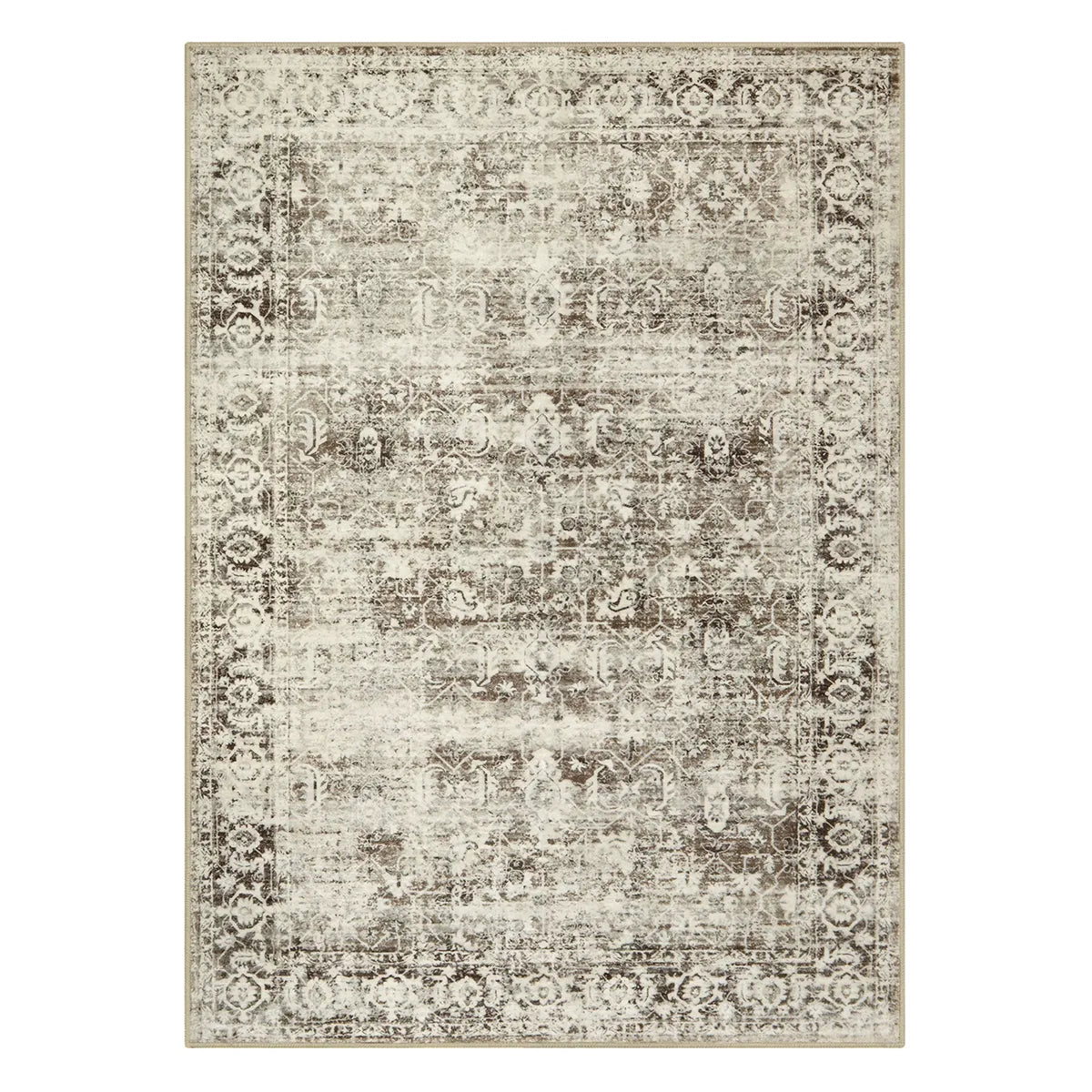 Margot Washable Vintage Distressed Beige Rug Clearance Rugs Lahome