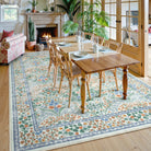 Giverny Washable Maximalism Vintage French Floral Light Green Rug Rugs Lahome