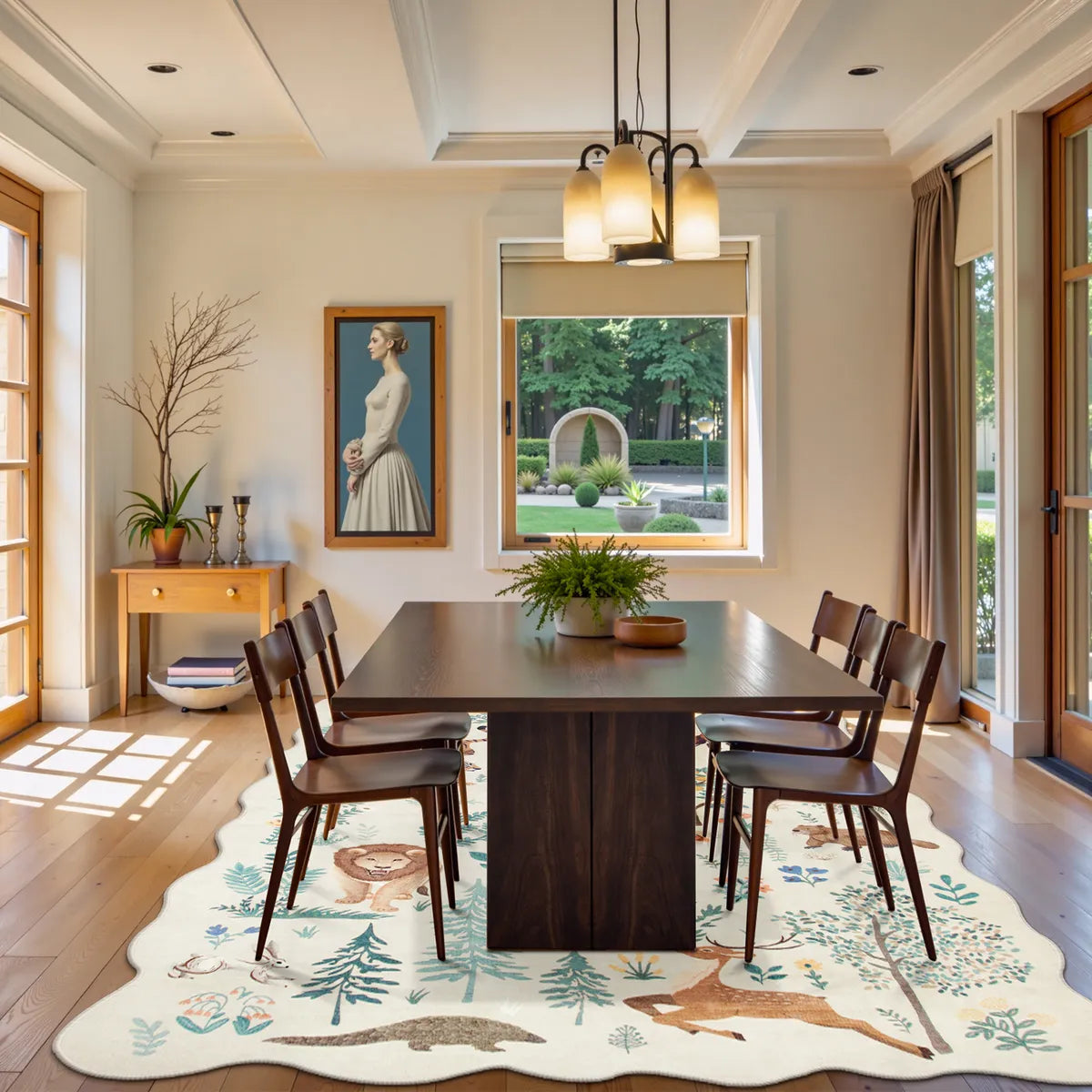 Javelle Washable Jungle Animal Fauves Beige Rug Area Rugs Lahome