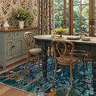 Jovence Washable Jungle Midnight Blue Area Rug Rugs Lahome