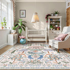 Maison Washable French Manor Floral Beige Area Rug Area Rugs Lahome
