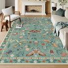 Vionnet Washable Modern Parisian Insect Light Green Rug Area Rugs Lahome 8' x 10'