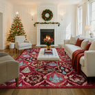 Pascal Christmas Washable World Moroccan Red Rug Area Rugs Lahome