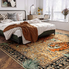 Rava Washable Wild Tiger Desert Yellow Rug Area Rugs Lahome