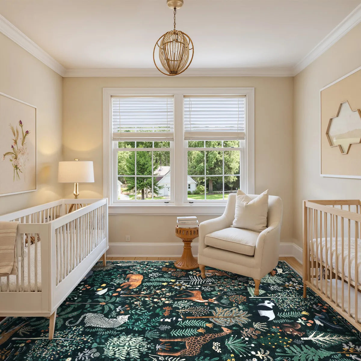 Roam Washable Jungle Animals Green Rug Rugs Lahome 9' x 12'