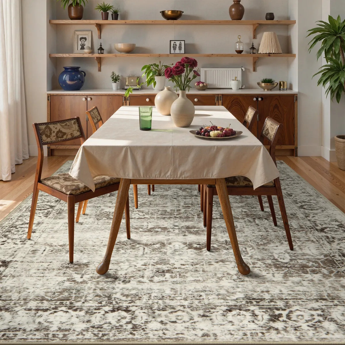 Margot Washable Vintage Distressed Beige Rug Clearance Rugs Lahome