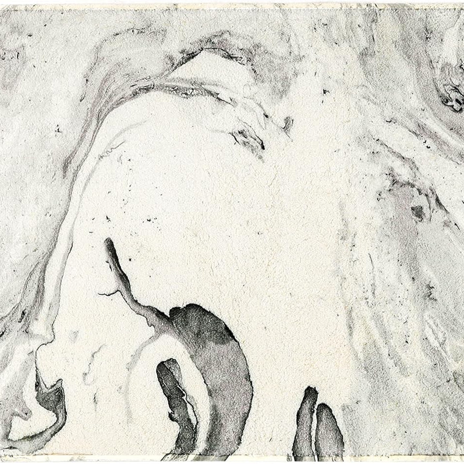 LahomeGlobal Bath Mat 18x47 inch Gray Marble Runner Velvet Non-Slip Bathroom Rug Modern Long Bath Rug Soft Luxury Microfiber Machine Washable Floor Carpet for Bathroom Tub Shower LahomeGlobal Lahome