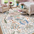 Maison Washable French Manor Floral Beige Area Rug Area Rugs Lahome