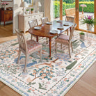 Maison Washable French Manor Floral Beige Area Rug Area Rugs Lahome