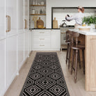 Basile Washable Moroccan Easy Jute Natural Black Indoor/Outdoor Rug Easy Jute Rug Lahome