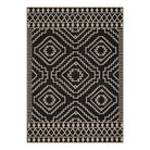 Basile Washable Moroccan Easy Jute Natural Black Indoor/Outdoor Rug Easy Jute Rug Lahome