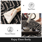 Basile Washable Moroccan Easy Jute Natural Black Indoor/Outdoor Rug Easy Jute Rug Lahome