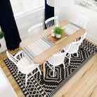 Basile Washable Moroccan Easy Jute Natural Black Indoor/Outdoor Rug Easy Jute Rug Lahome