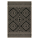 Basile Moroccan Easy Jute Natural Black Area Rug
