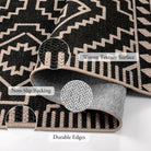 Basile Moroccan Easy Jute Natural Black Area Rug